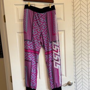Versace Men’s varsity track pants Pink and Gray Patterned Joggers